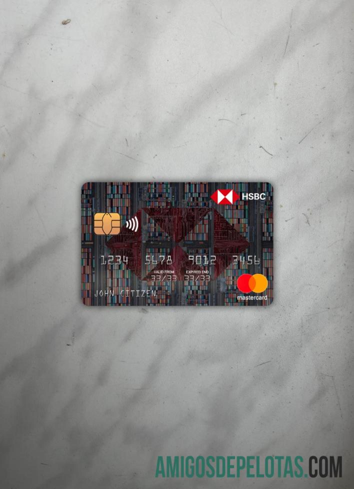 Frente Photolook do Banco HSBC de Hong Kong Mastercard amostra